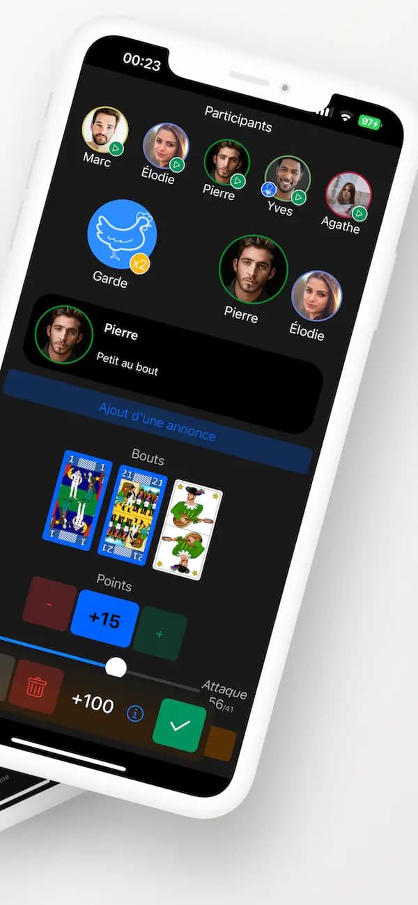 Capture d'écran de l'application Taromètre numéro 2